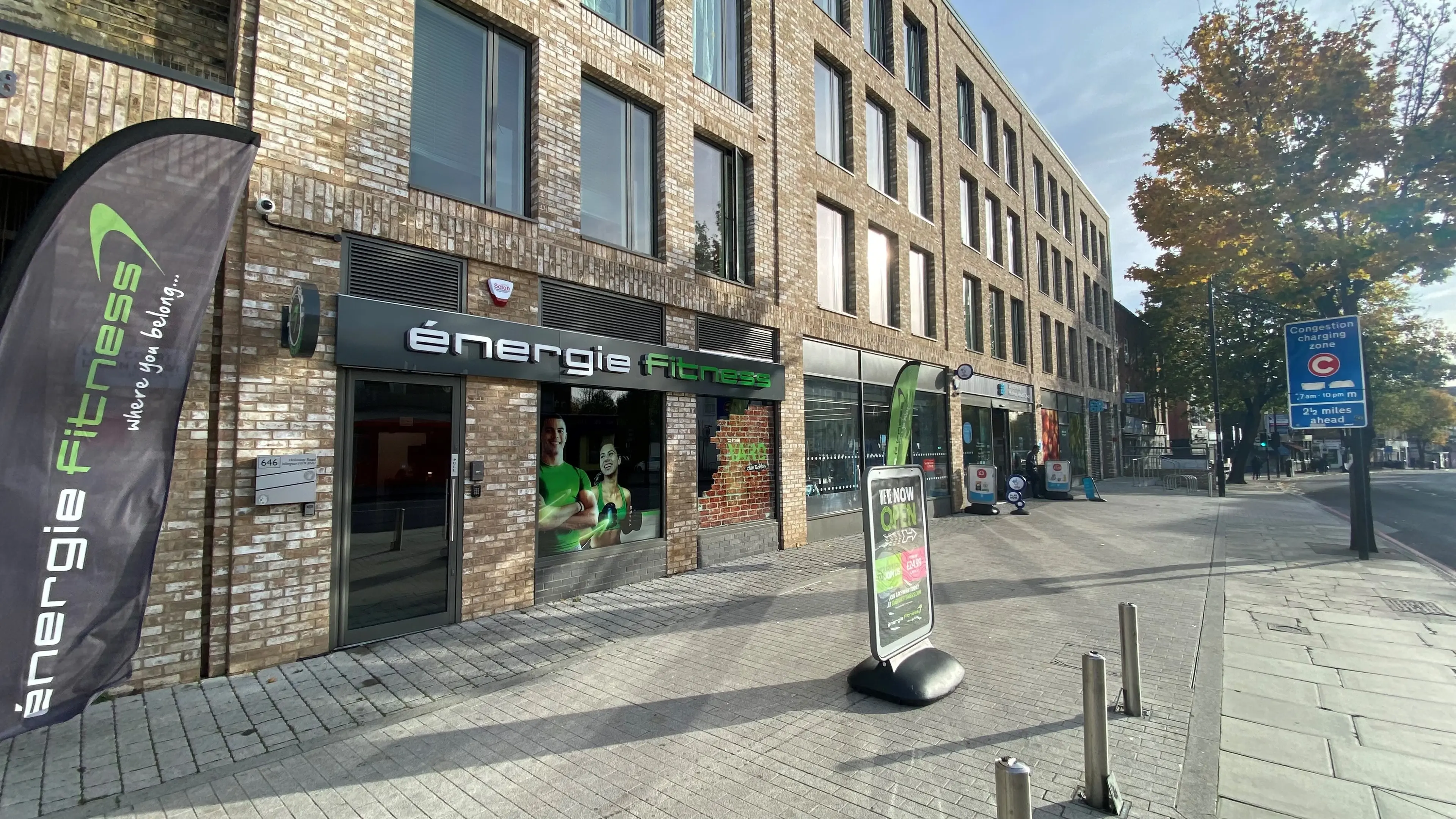 Exterior view of the original Energie Fitness Archway gym.