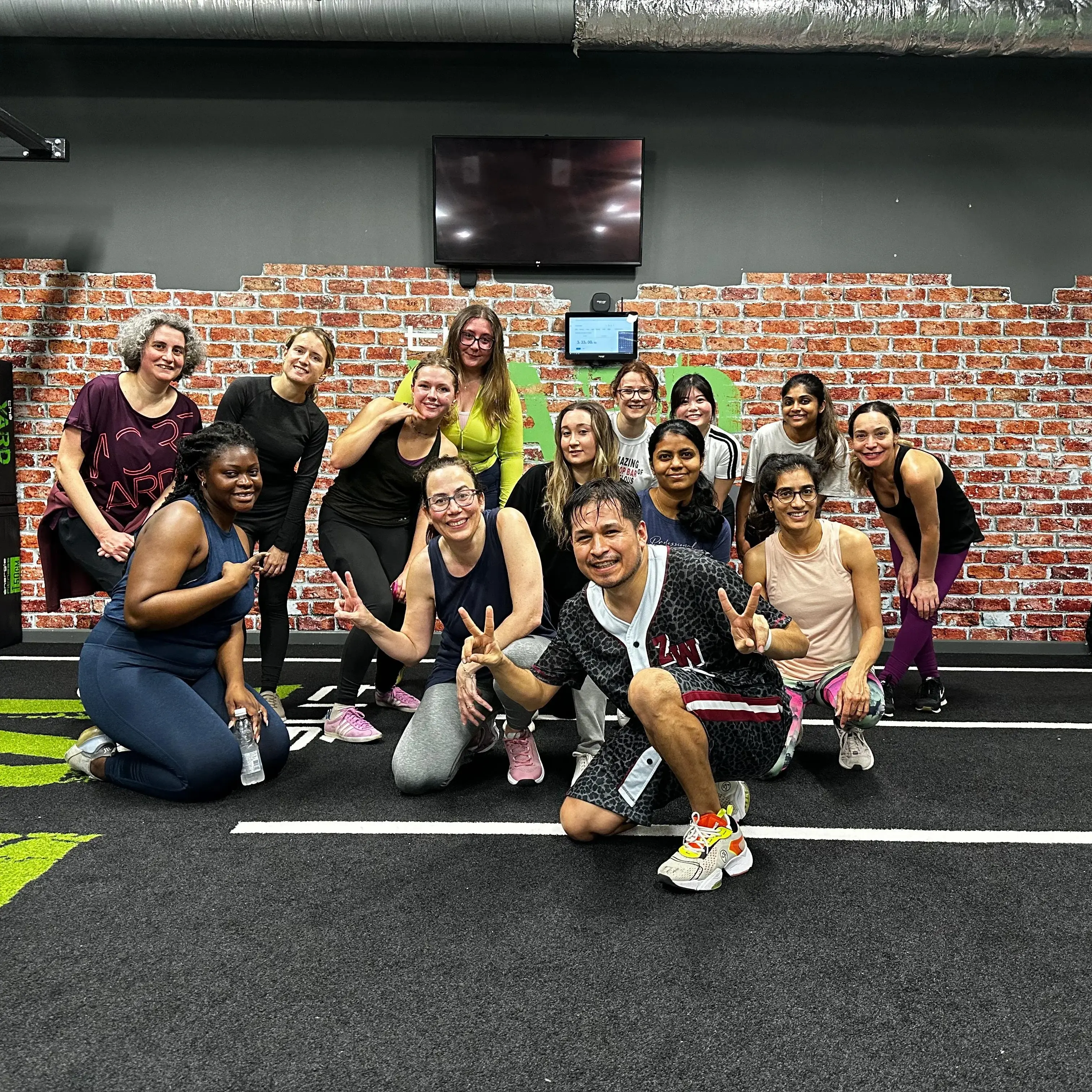 Members participating in a fitness class at Energie Fitness.